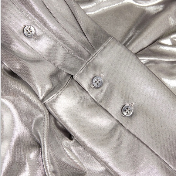 GAUGE81 Naha Metallic Mini Dress in Metallic Silver - Picture 4 of 14